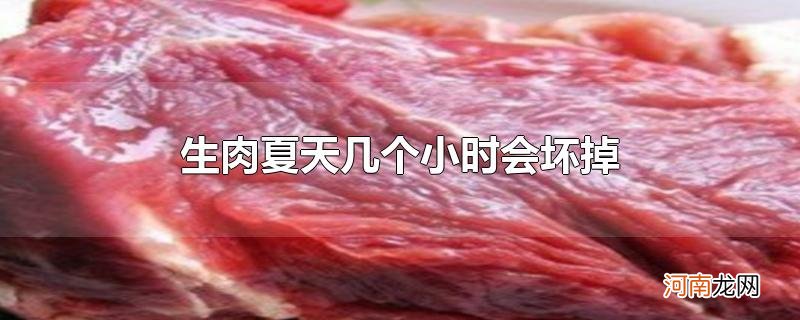 生肉夏天几个小时会坏掉