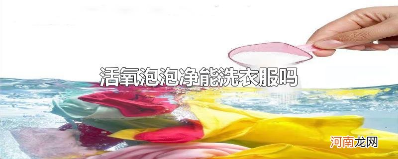 活氧泡泡净能洗衣服吗