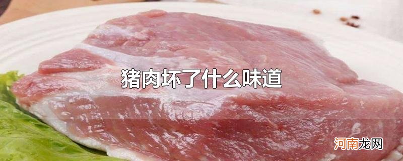 猪肉坏了什么味道