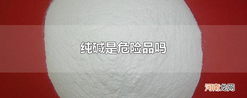 纯碱是危险品吗