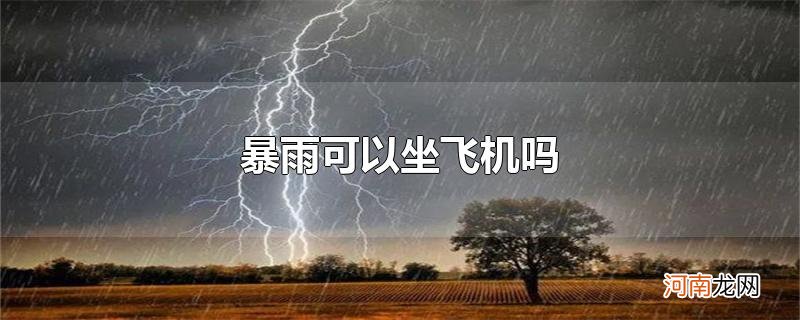 暴雨可以坐飞机吗