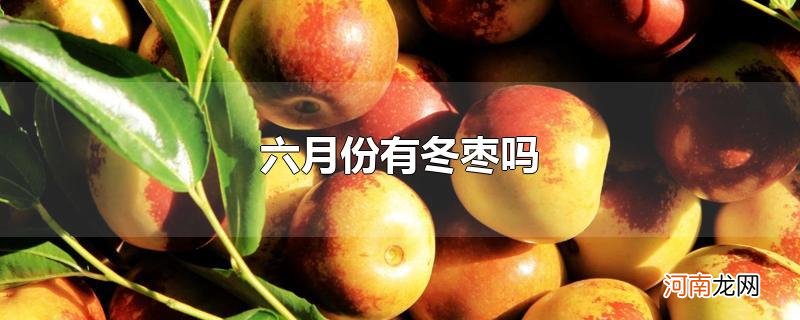 六月份有冬枣吗