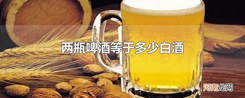 两瓶啤酒等于多少白酒