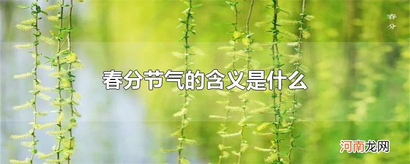 春分节气的含义是什么