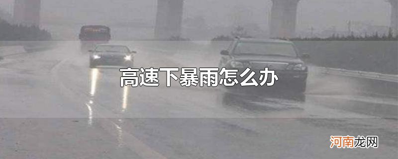 高速下暴雨怎么办