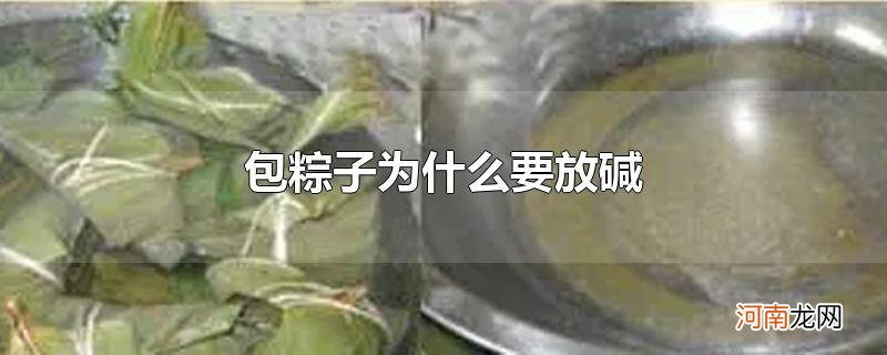 包粽子为什么要放碱