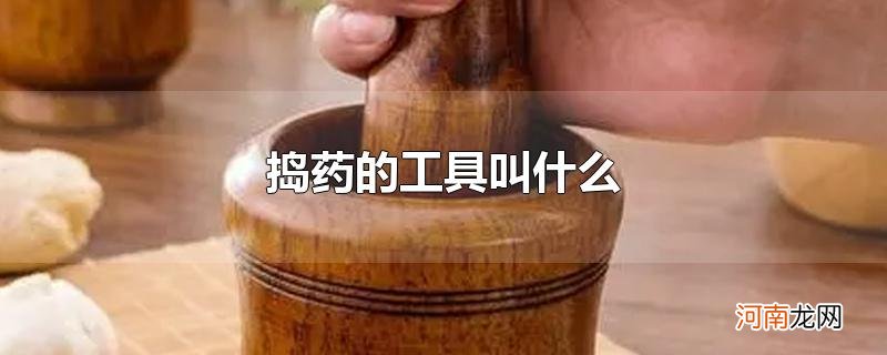 捣药的工具叫什么