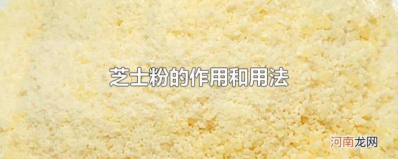 芝士粉的作用和用法