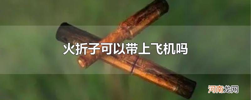 火折子可以带上飞机吗