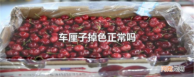 车厘子掉色正常吗