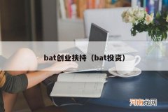 bat投资 bat创业扶持