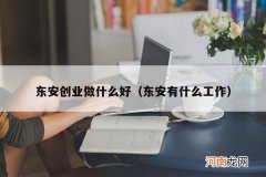 东安有什么工作 东安创业做什么好