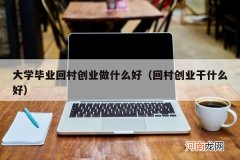 回村创业干什么好 大学毕业回村创业做什么好