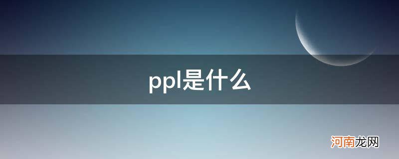 ppl是什么