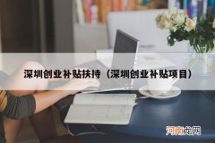 深圳创业补贴项目 深圳创业补贴扶持