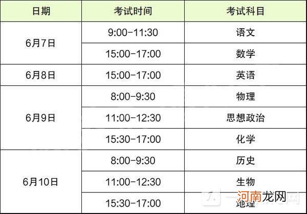 2022年全国各省高考时间表 全国高考时间2022年具体时间