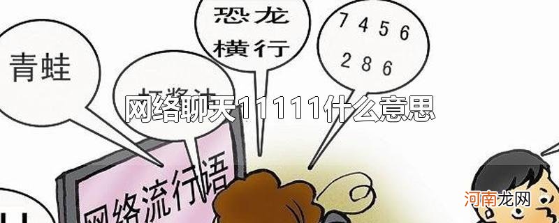 网络聊天11111什么意思