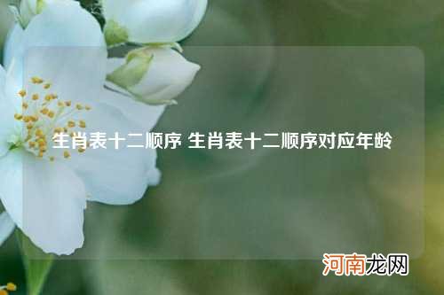 生肖表十二顺序 生肖表十二顺序对应年龄