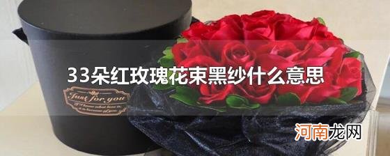 33朵红玫瑰花束黑纱什么意思