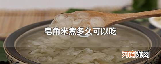 皂角米煮多久可以吃
