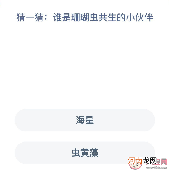 珊瑚虫|谁是珊瑚虫共生的小伙伴 蚂蚁森林神奇海洋12月13日答案